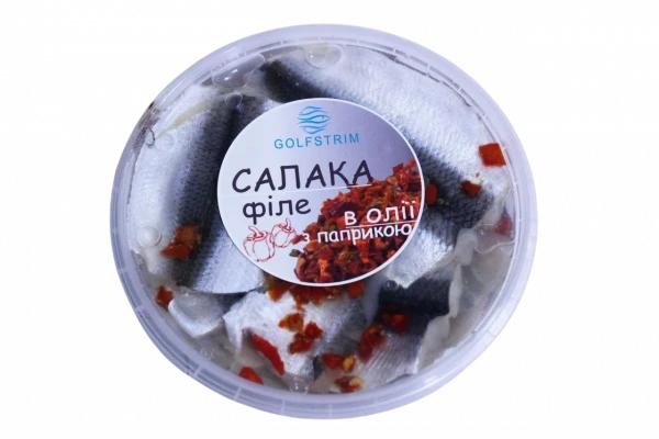 Салака філе в олії з паприкою 200г